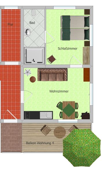 Grundriss Wohnung 4